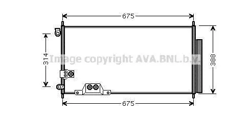 Радиатор кондиционера Honda Accord VII (03-) 2.2i-CTDi AVA AVA COOLING HDA5239D (фото 1)