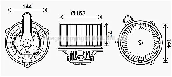 Вентилятор обігрівача Hyundai Elantra (10-), i30 (11-)/KIA Ceed (12-), Cerato (12-) AVA AVA COOLING HY8450 (фото 1)