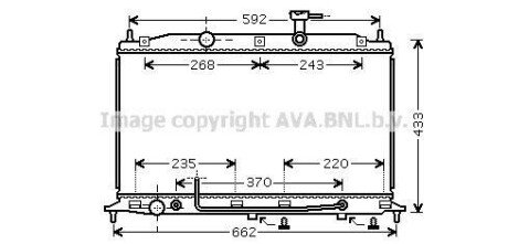 Радиатор охлаждения HYUNDAI Accent (выр-во AVA) AVA COOLING HYA2177 (фото 1)