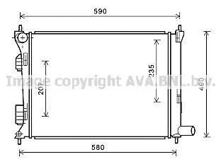 Радіатор охолодження двигуна Accent IV 1.4 i CVVT 11/10- (AVA) AVA COOLING HYA2277