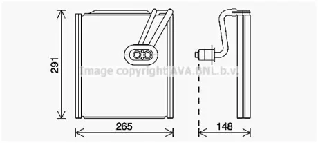 Випарник кондиціонера Hyundai SantaFe (13-) AVA AVA COOLING HYV444
