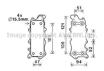 Радіатор масляний MB C-Class (07-), E-Class (09-)/Jeep Grand Cherokee (05-), Commander (06-) 3.0 CDI AVA AVA COOLING MS3685