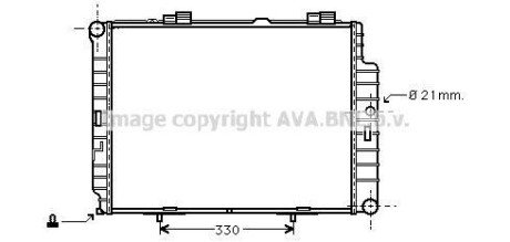 Радіатор охолодження MERCEDES E II (210) (AVA) AVA COOLING MSA2287