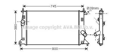 Радиатор охлождения MAZDA 5 (05-) (AVA) AVA COOLING MZ2183