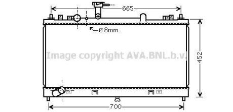 Радіатор охолодження MAZDA 6 2.5 MT 03/05-09/07 (AVA) AVA COOLING MZ2224 (фото 1)