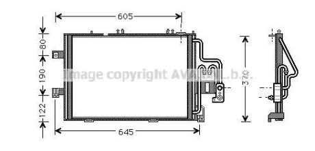 Радіатор кондиціонера Opel Combo, Corsa (01-) AVA AVA COOLING OLA5307