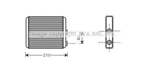 Радіатор обігрівача салону Opel Meriva 04>10 AVA AVA COOLING OLA6353 (фото 1)