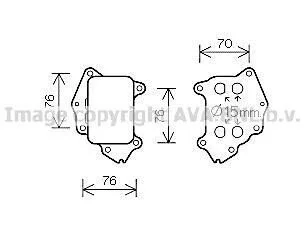 Радіатор масляний PSA Berlingo Partner 1,6HDI 05> 08>, Nemo Bipper 1,4HDI, Focus II C-max 1,6d (PE AVA COOLING PE3396