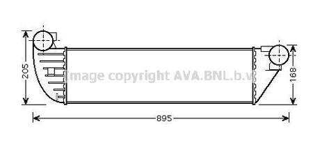 Інтеркулер ESPACE4/LAGUNA2 TD 05- (вир-во) AVA COOLING RTA4397 (фото 1)