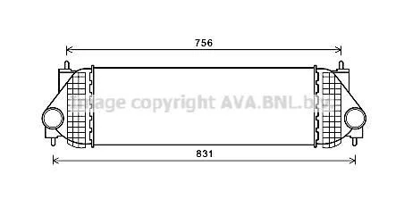 Інтеркулер Suzuki Grand Vitara (05-) 1.9DDiS AVA AVA COOLING SZA4134