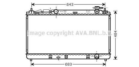 Радиатор охлаждения TOYOTA Camry VI (V40) (AVA) AVA COOLING TO2598 (фото 1)