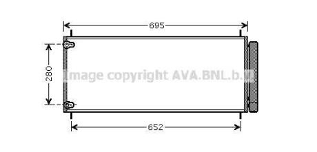 Радиатор кондиционера Toyota Auris (07-), Corolla (07-), Verso (09-) 2.0D, 2.2D AVA COOLING TO5406D