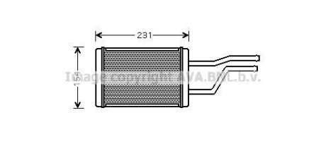 Радиатор отопителя салона Toyota Hiace IV 98>05, Hiace V 05>19 AVA COOLING TO6326