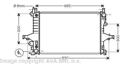 Радіатор AVA COOLING VO 2115
