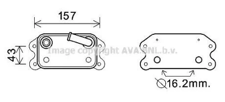 Охолоджувач оливи AVA COOLING VO3169