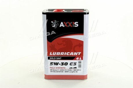 Масло моторн. 5W-30 C3 504/507 (Канистра 4л) Axxis AX-2020