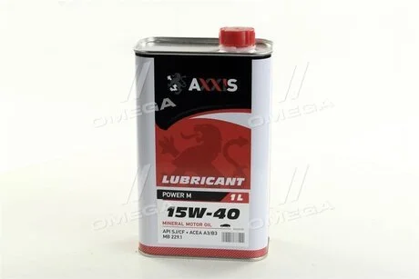 Масло моторн. 15W-40 Power M (Каністра 1л) Axxis AX-2043