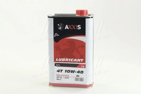 Масло моторн. MOTO 4T 10W-40 (Каністра 1л) Axxis AX-2054