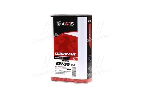 Масло моторн. 5W-30 С4 RN0720 Gold Sint (Каністра 1л) Axxis AX-2188