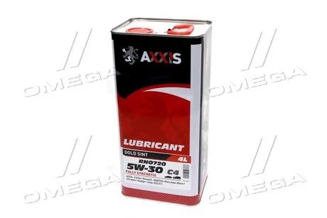 Масло моторн. 5W-30 С4 RN0720 Gold Sint (Каністра 4л) Axxis AX-2189