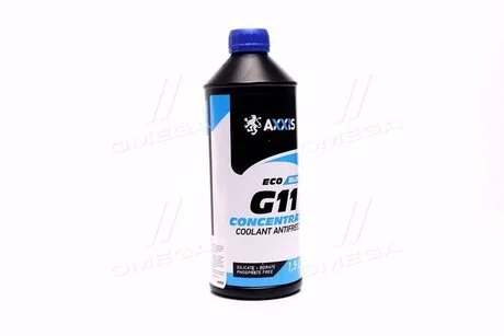 Антифриз концентрат ECO-80C BLUE G11 синій 1,5л <> Axxis AX-P999-G11B ECO 1,5 (фото 1)