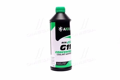 Антифриз концентрат ECO-80C GREEN G11 (зелений) 1,5л <> Axxis AX-P999-G11Gr ECO1,5