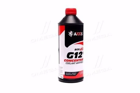 Антифриз концентрат ECO-80C RED G12+ (червоний) 1,5л <> Axxis AX-P999-G12R ECO 1,5 (фото 1)