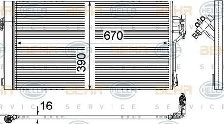 Радиатор кондиционера Vito/Viano W639 2.0-3.7 03- BEHR 8FC351343-004 (фото 1)