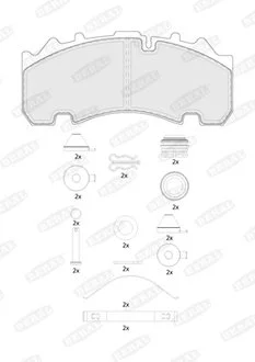 Комплект гальмівних колодок, дискове гальмо BERAL BCV29265TK