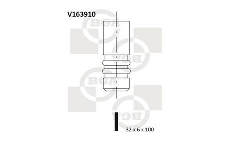 Клапан двигуна BGA V163910 (фото 1)