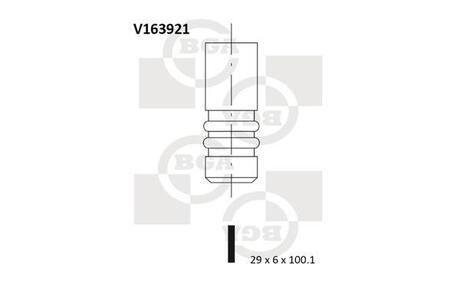 Клапан двигуна BGA V163921 (фото 1)