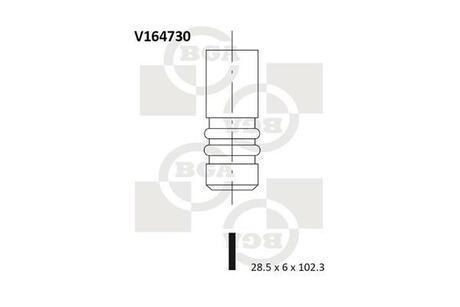Клапан впускной Mercedes C-Class (CL203)/(S211) 02- BGA V164730 (фото 1)