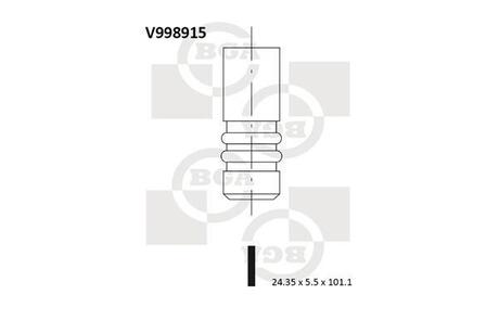 Клапан двигуна BGA V998915 (фото 1)