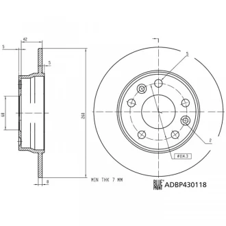 Гальмівний диск BP BLUE PRINT ADBP430118