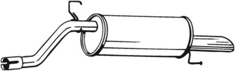 Глушитель, алюм cталь, задн часть OPEL CORSA III 12i -16V (01/10-) HTB (185-3 BOSAL 185313 (фото 1)