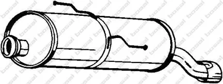 Глушитель задняя часть Peugeot 206 98-00 BOSAL 190359
