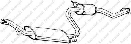 Глушник, алюм сталь, передн част VOLVO V40 (96-00) (282-409) BOSAL 282409