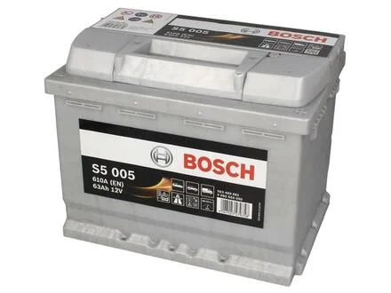 Аккумулятор 63Ah-12v (S5005) (242x175x190),R,EN610 BOSCH 0092S50050