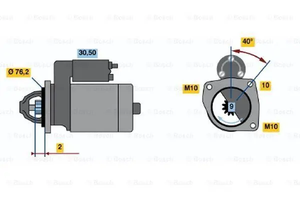 Стартер Volvo BOSCH 0986018870 (фото 1)