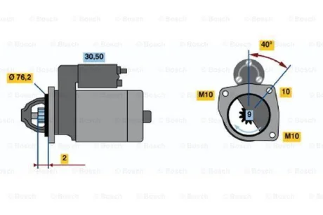Стартер Volvo BOSCH 0986018870