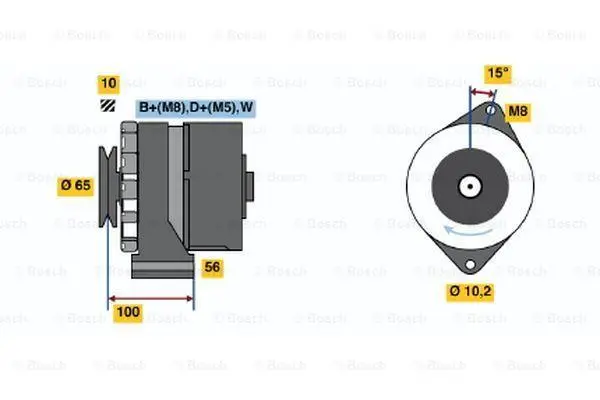 Генератор BOSCH 0986036790 (фото 1)