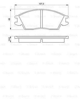 Колодки гальмівні передні дискові BOSCH 0986424135