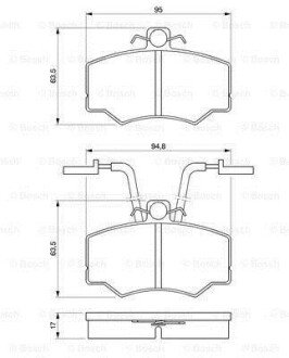 Тормозные колодки дисковые ALFA ROMEO 33 (907A)| 33 Sport Wagon (907B) BOSCH 0986424184