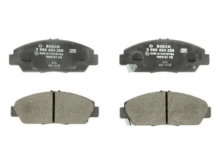 Колодка гальм. диск. HONDA ACCORD передн. BOSCH 0 986 424 289 (фото 1)