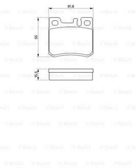 Тормозные колодки комплект. BOSCH 0986424358