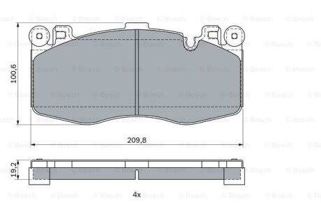 ДИСКОВI КОЛОДКИ ПЕРЕДНI BOSCH 0 986 424 387