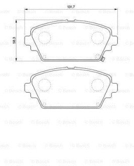 Тормозные колодки комплект. BOSCH 0986424663