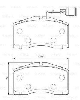 Тормозные колодки комплект. BOSCH 0986424664