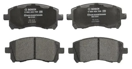 Комплект гальмівних колодок, дискове гальмо BOSCH 0986424700