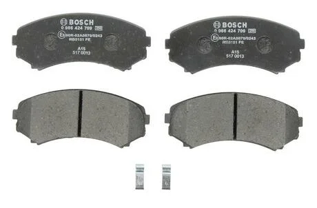 Комплект гальмівних колодок, дискове гальмо BOSCH 0986424709